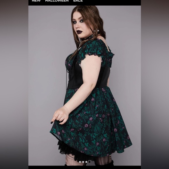 Dolls Kill Plus Herbal Magic Mini Dress - Picture 2 of 3